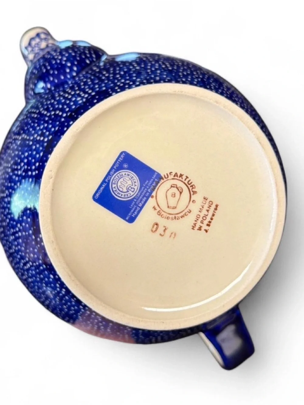 Polish Pottery Christmas Teapot - Manufaktura Bolesławiec